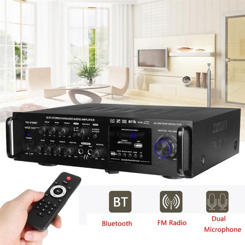 Home Cinema Receiver - 220-240V 2000W Wireless Digital Audio Amplifier