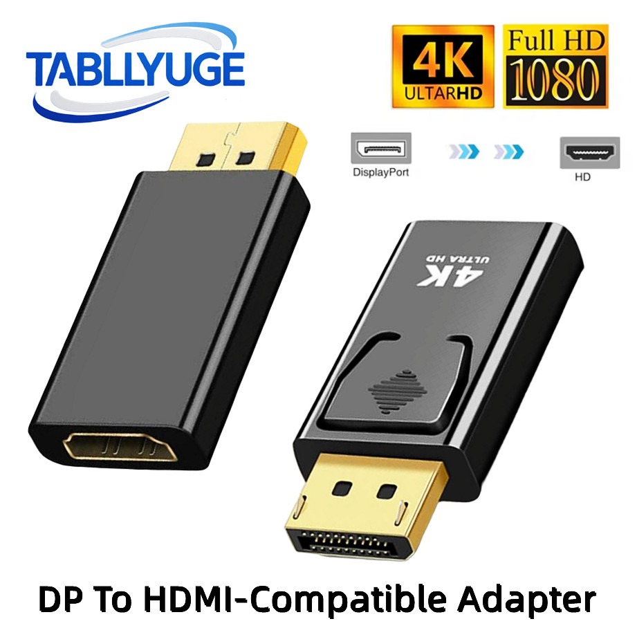 Home Cinema Projector 4K - 4K/1080P DP DisplayPort to HDMI-compatible Adapter