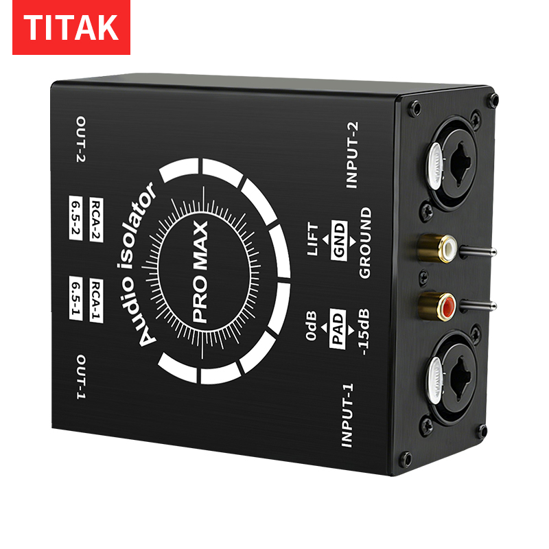 Home Cinema System - 3Pin XLR/RCA/TS/TRS Ground Loop Noise Isolator