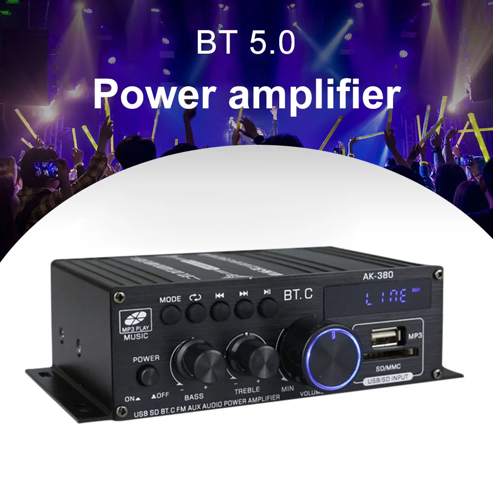 Home Cinema Receiver - AK-380 800W Home Car Power Amplifier