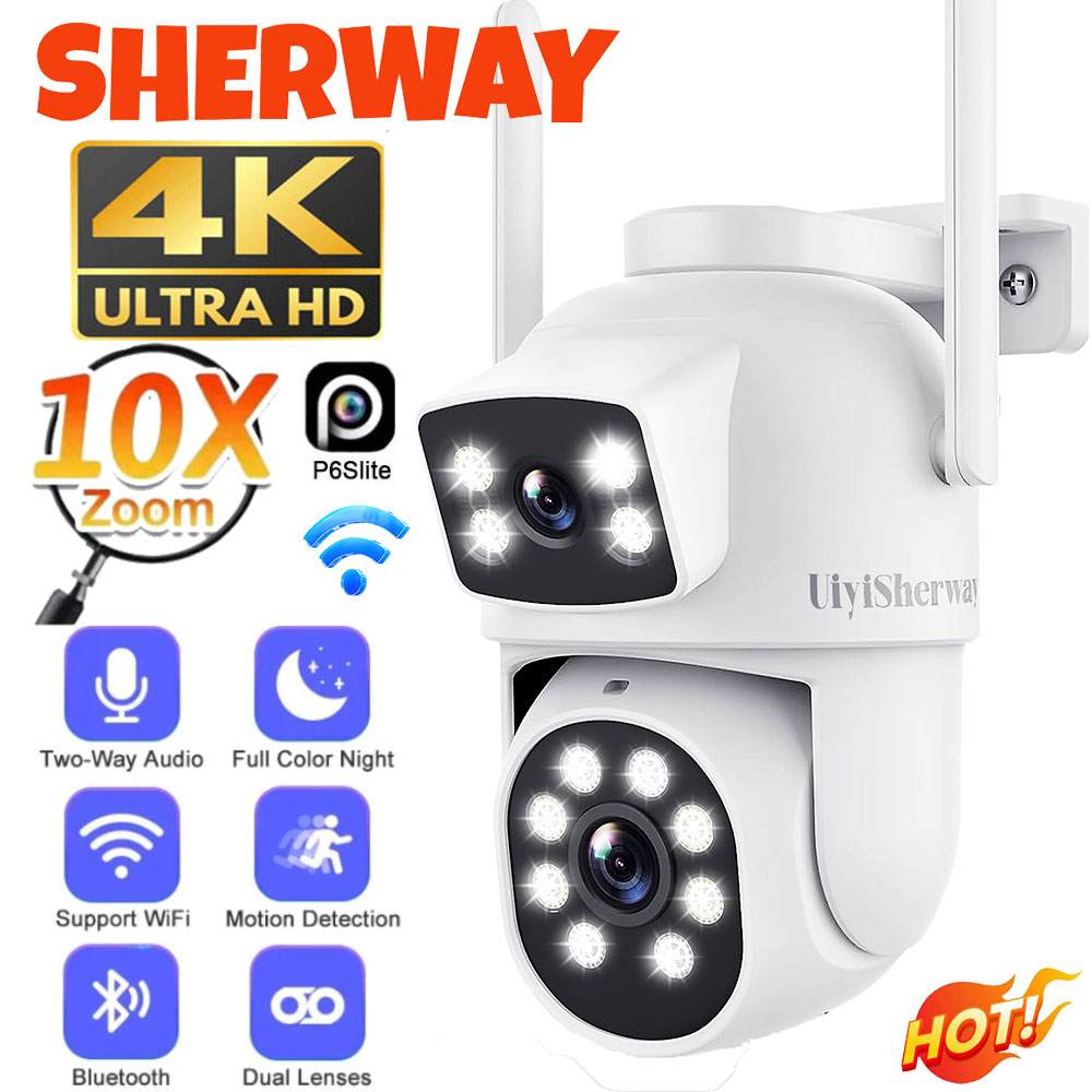 Home Cinema Outdoor - UiyiSherway 4K Dual Lens Wifi Camera