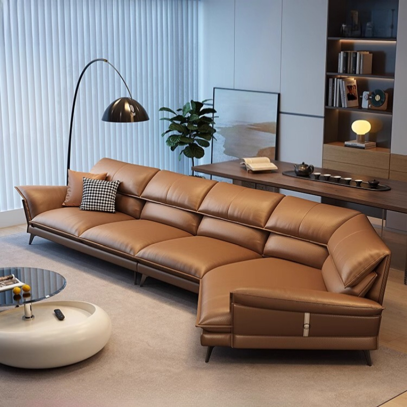 Home Cinema Luxury - Genuine Leather Luxury Italian Sofas Nordic