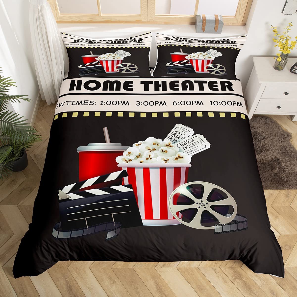 Home Cinema Kids - Vintage Cinema Ticket Duvet Cover Movie