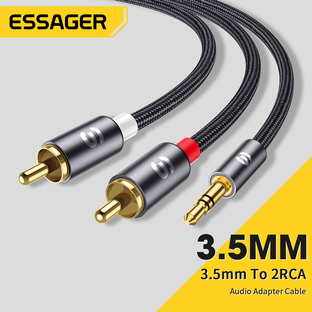 Home Cinema Hall - Essager RCA Audio Cable Stereo 3.5mm
