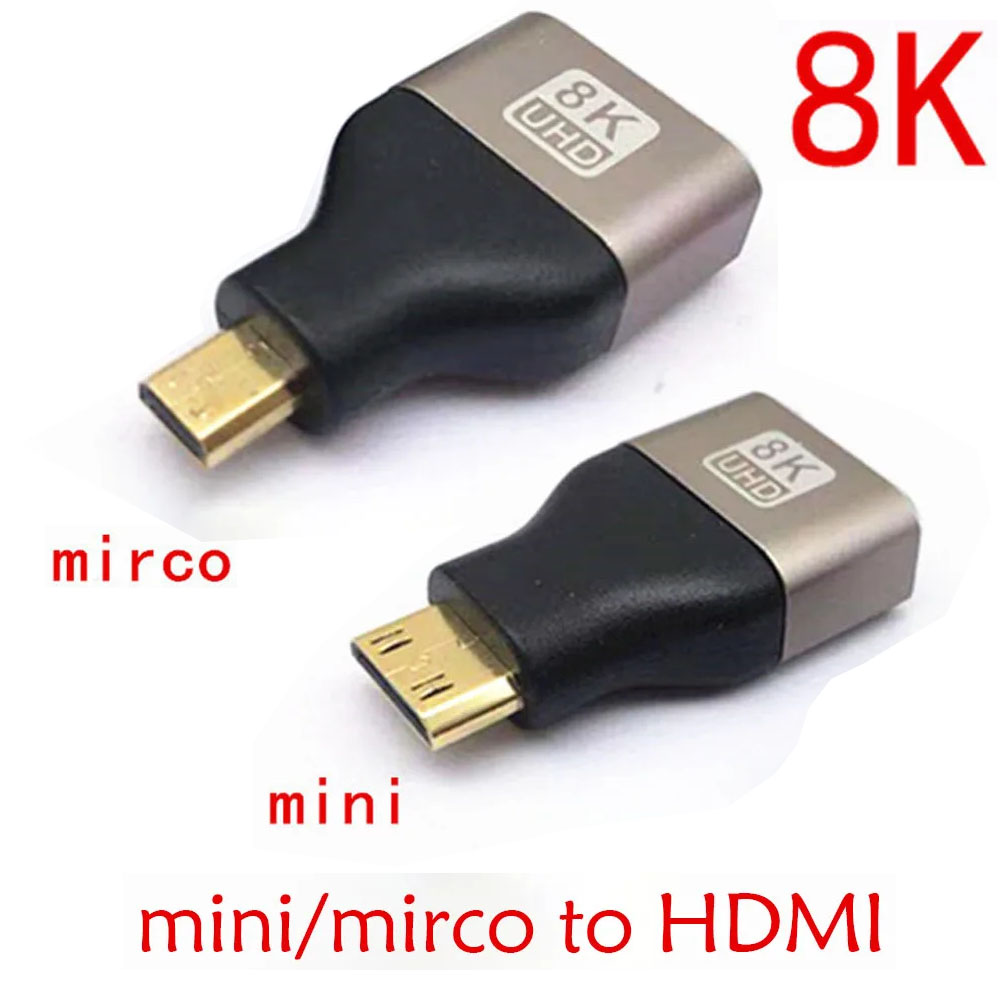 Home Cinema Projector 4K - HDMI Adapter Mini Micro to HDMI