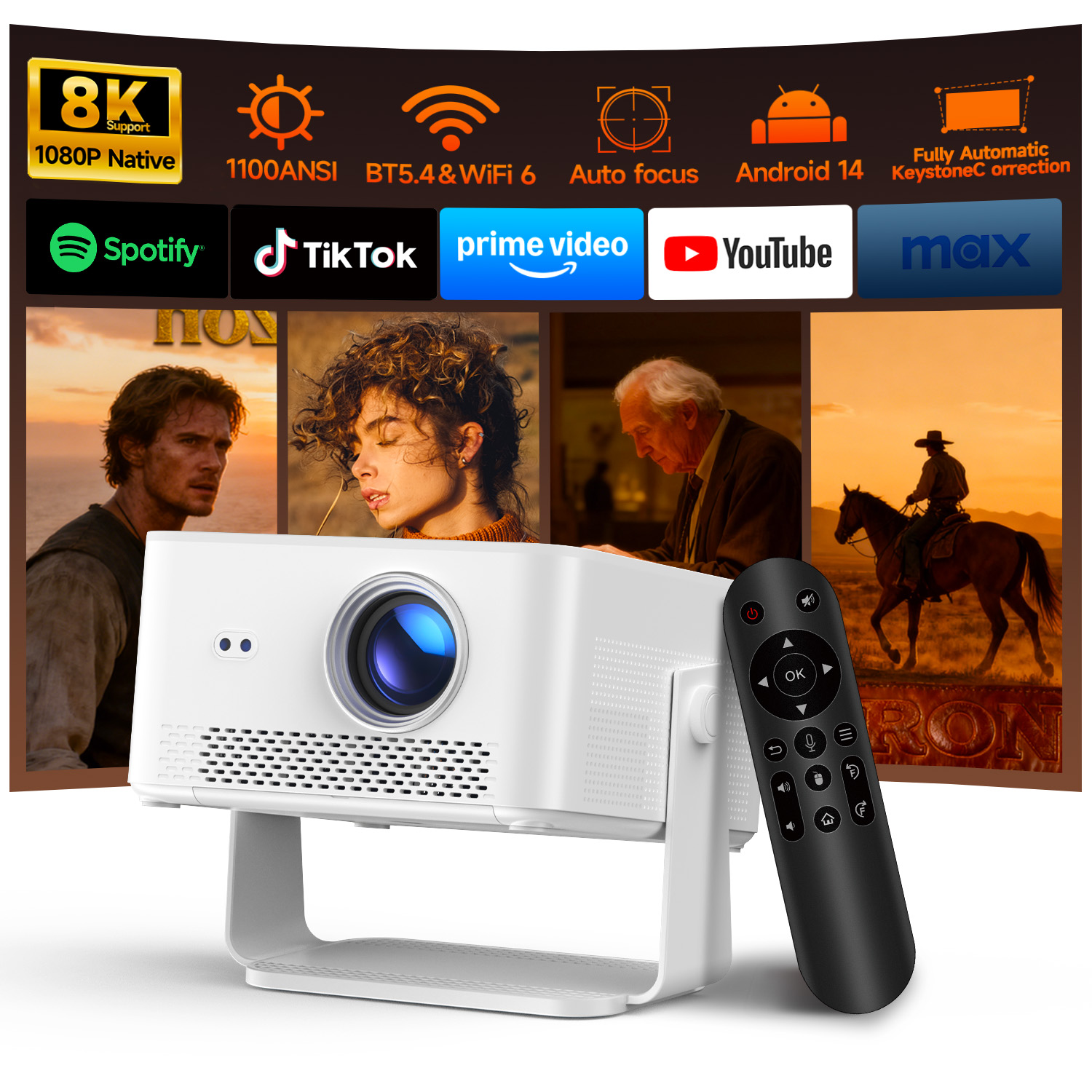 Home Cinema Outdoor - Magcubic Portable Outdoor Projector 1100ANSI 1080P