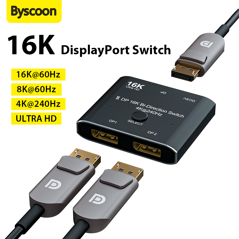 Home Cinema Projector 4K - DisplayPort Switch 16K Bidirectional DP 2.0