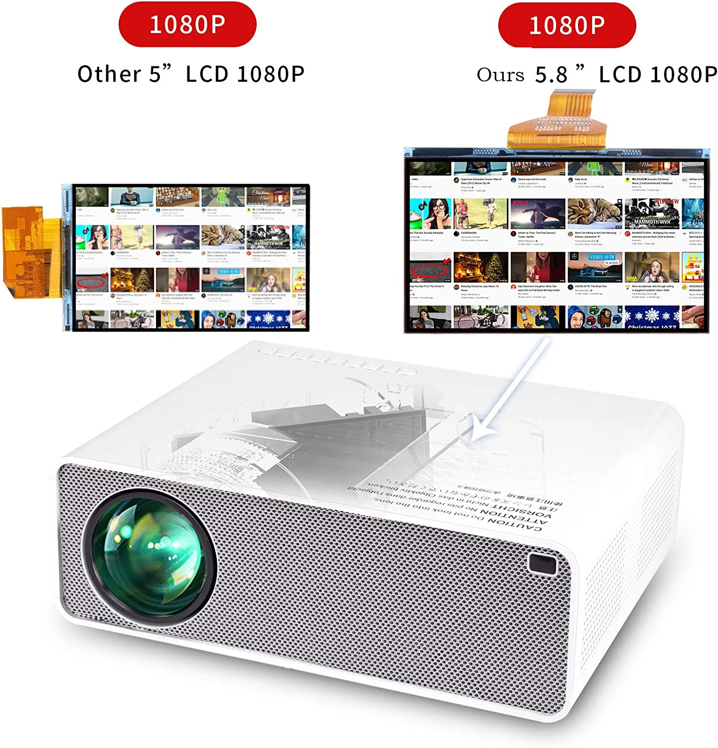 New Design Projector Beamer 10 - Home Cinema Kids review and price