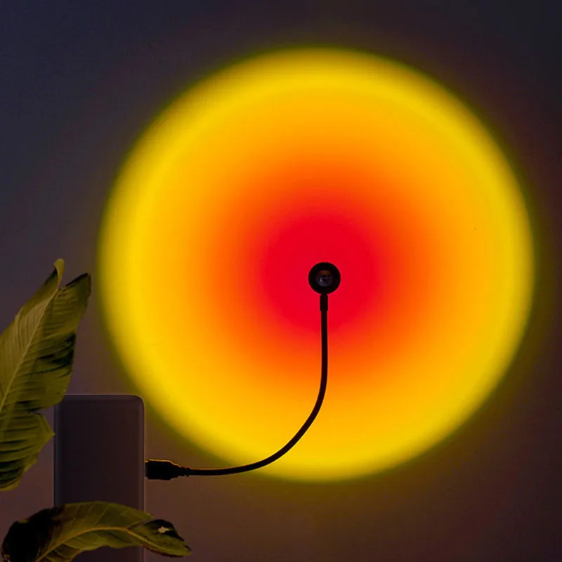 1-4pcs Sunset Lamp LED Rainbow - Home Cinema Led Projector review and price