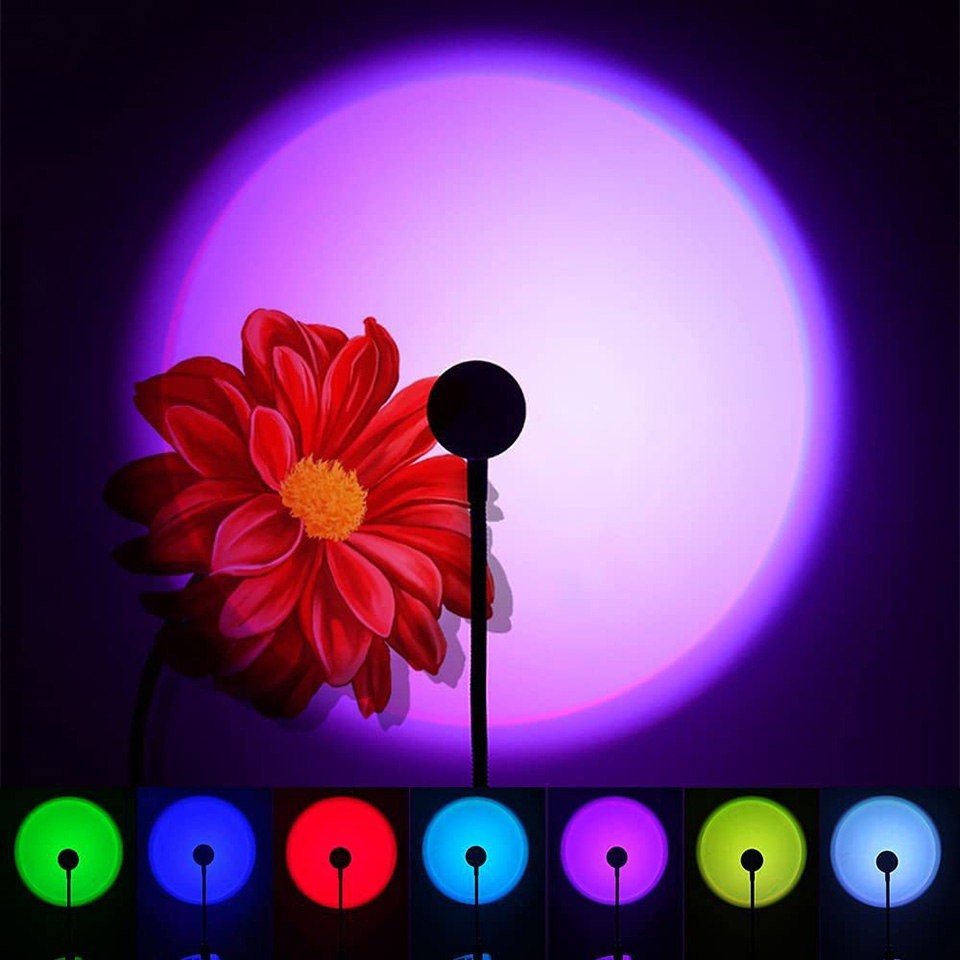 1x USB Sunset Lamp LED Rainbow - Home Cinema Led Projector review and price