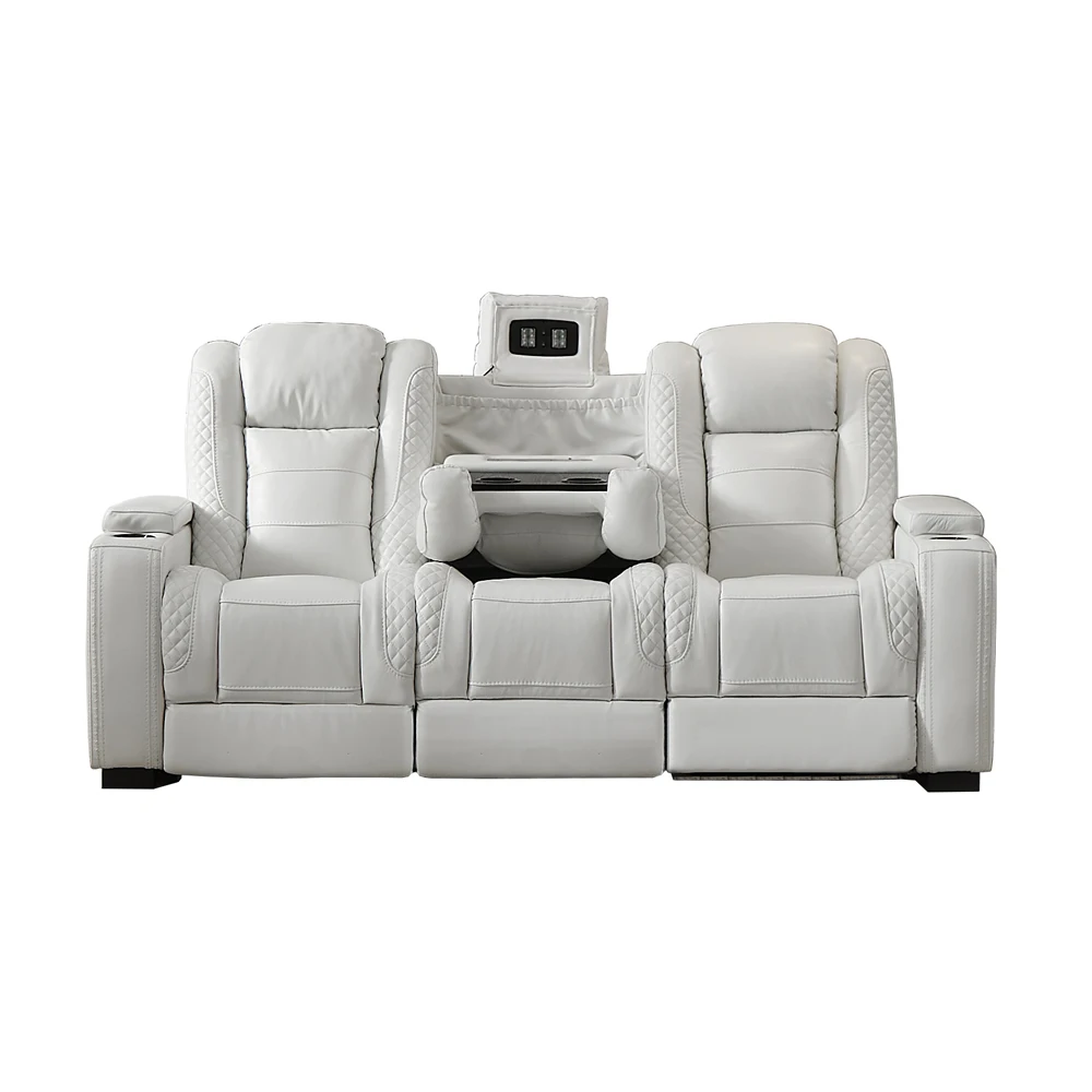 Luxury Power Recliner White Le - Home Cinema Luxury review and price