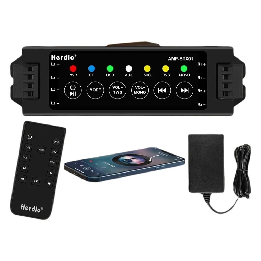 Herdio 4-Channel Bluetooth Aud - Home Cinema Receiver review and price