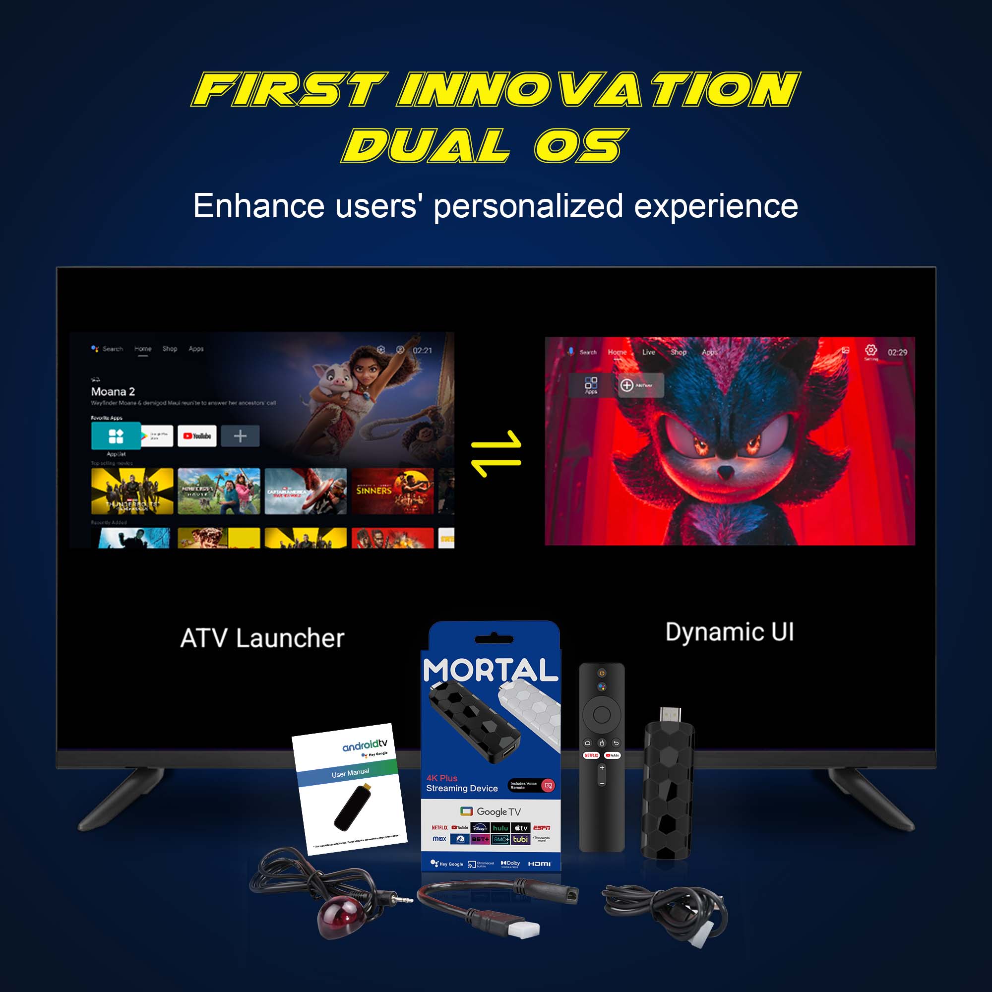 Mortal R3+ TV Stick Android 16 - Home Cinema Tv review and price