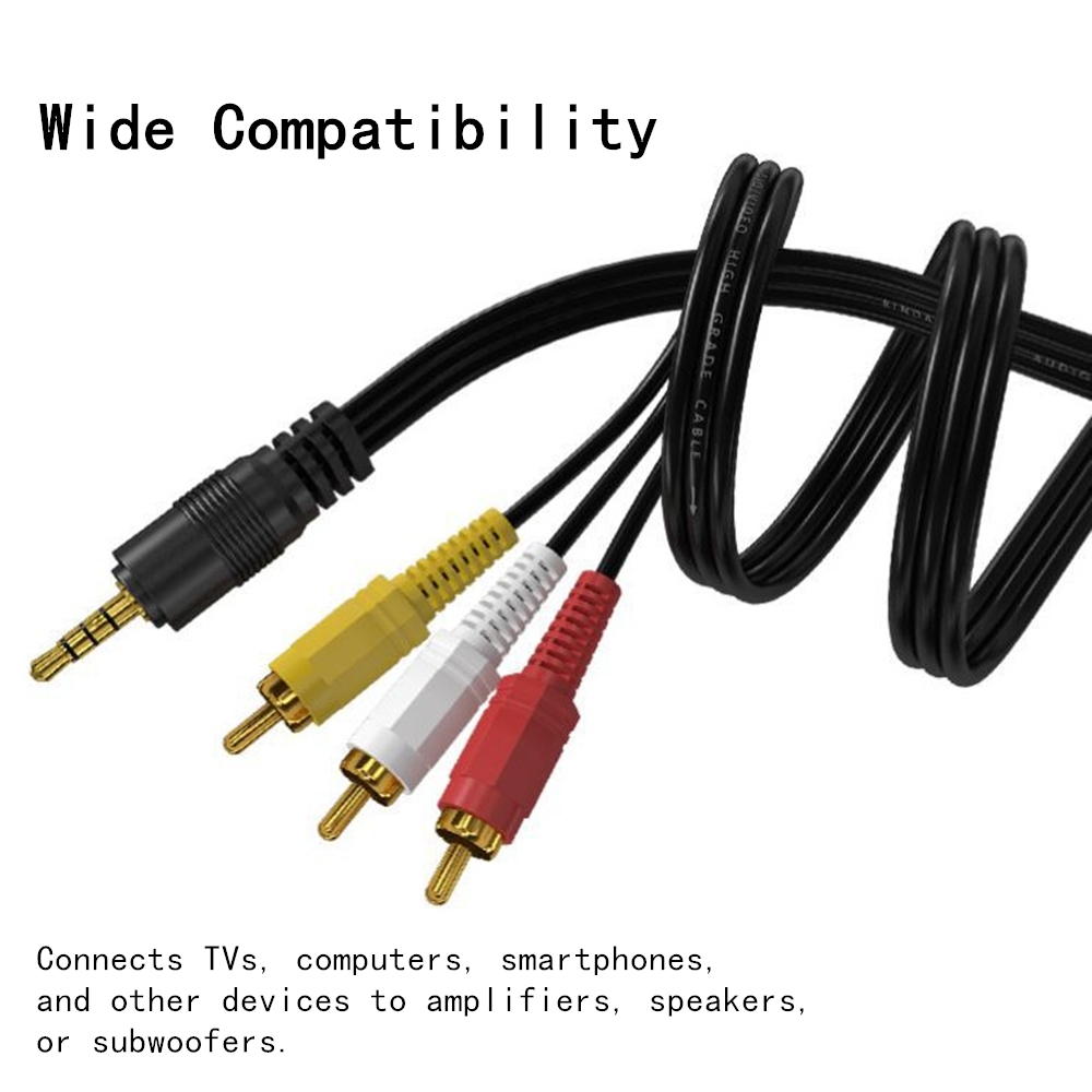 3.5mm to 3 RCA Audio Video Cab - Home Cinema Hall review and price