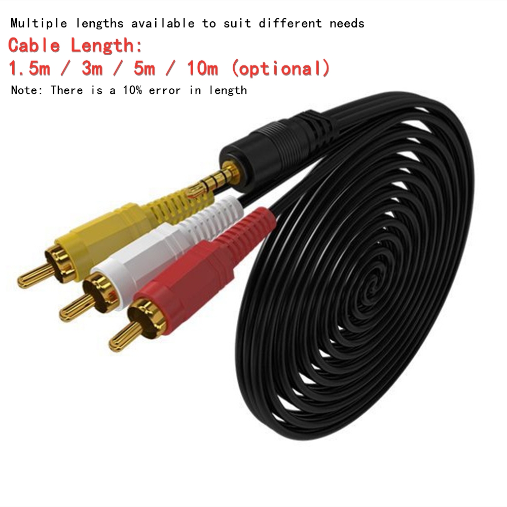 3.5mm to 3 RCA Audio Video Cab - Home Cinema Hall review and price