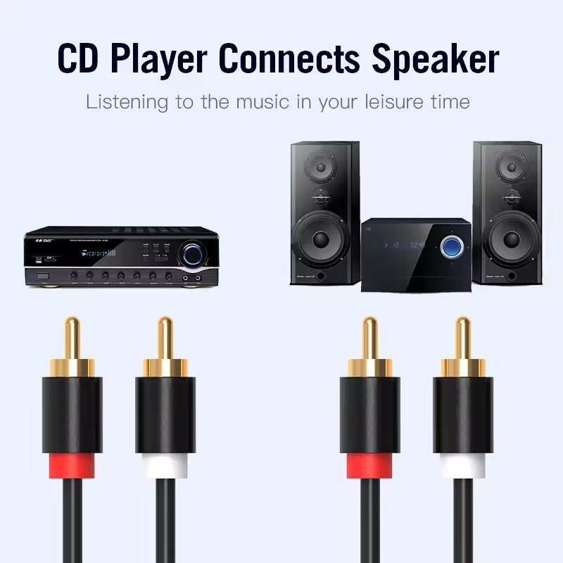 HIFI Stereo RCA Cable 2RCA to  - Home Cinema Hall review and price