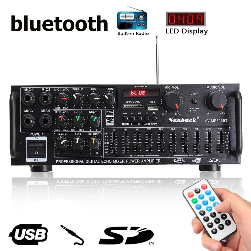 2000W bluetooth Audio Power Am - Home Cinema Receiver review and price
