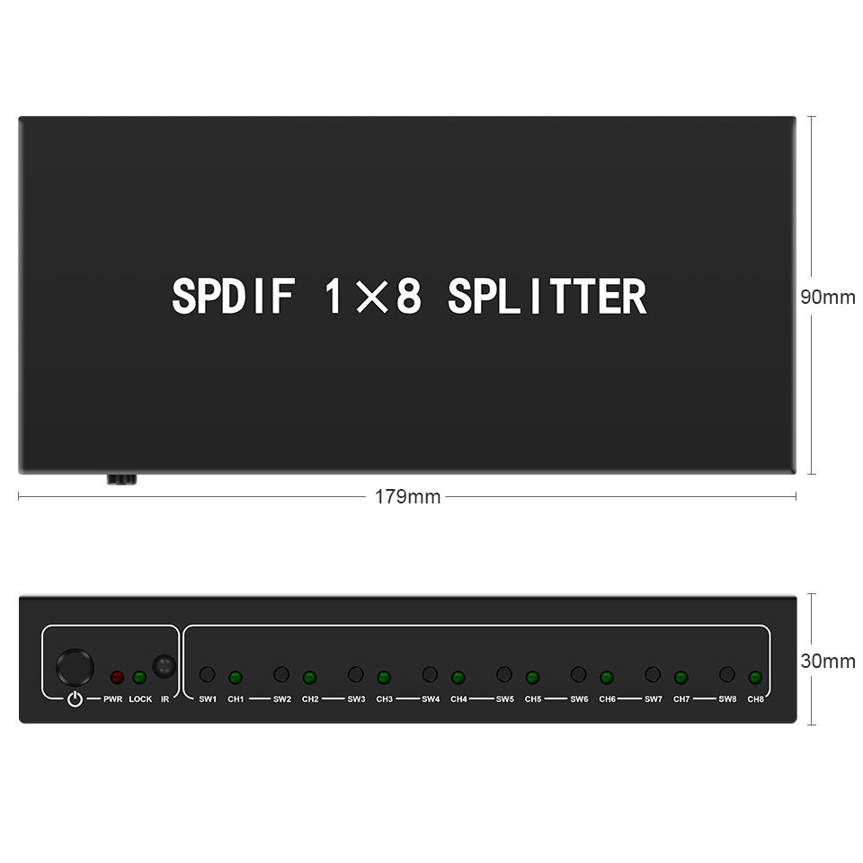 Optical Audio Splitter,1 in 8  - Home Cinema Hall review and price
