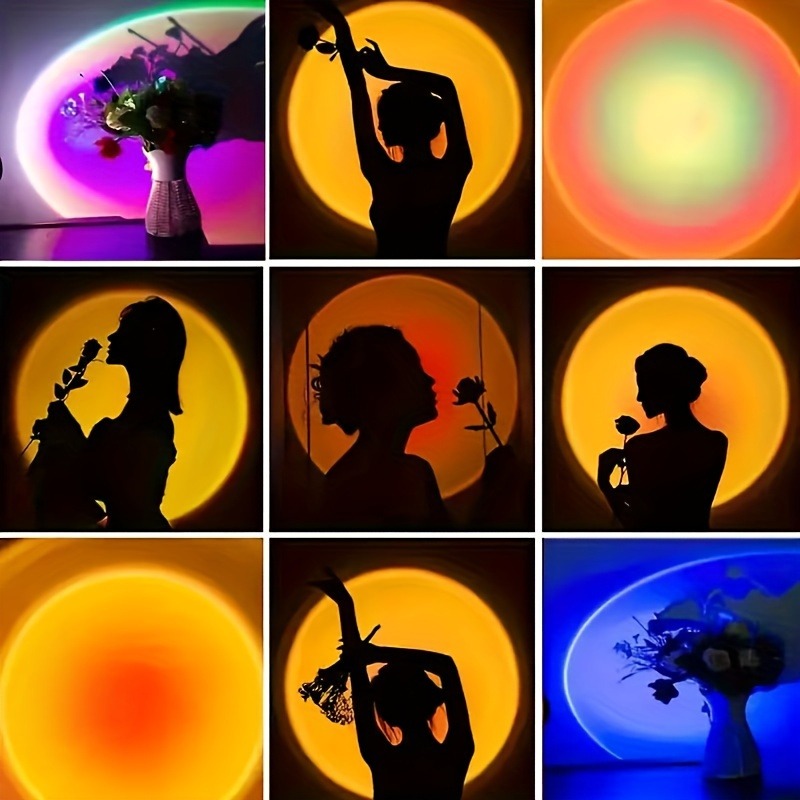 1pc Vibrant Sunset Projection  - Home Cinema Led Projector review and price
