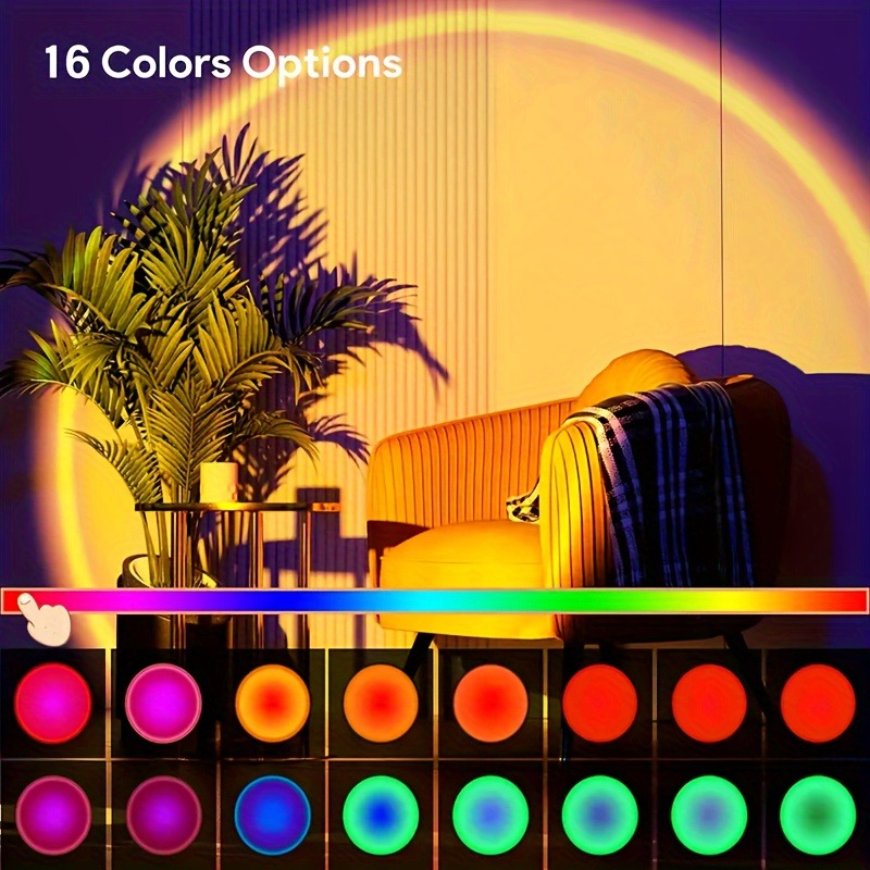 1pc Vibrant Sunset Projection  - Home Cinema Led Projector review and price