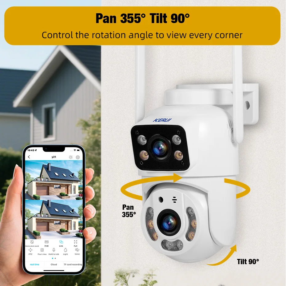 KERUI Dual Lens HD 10MP 5K PTZ - Home Cinema Outdoor review and price