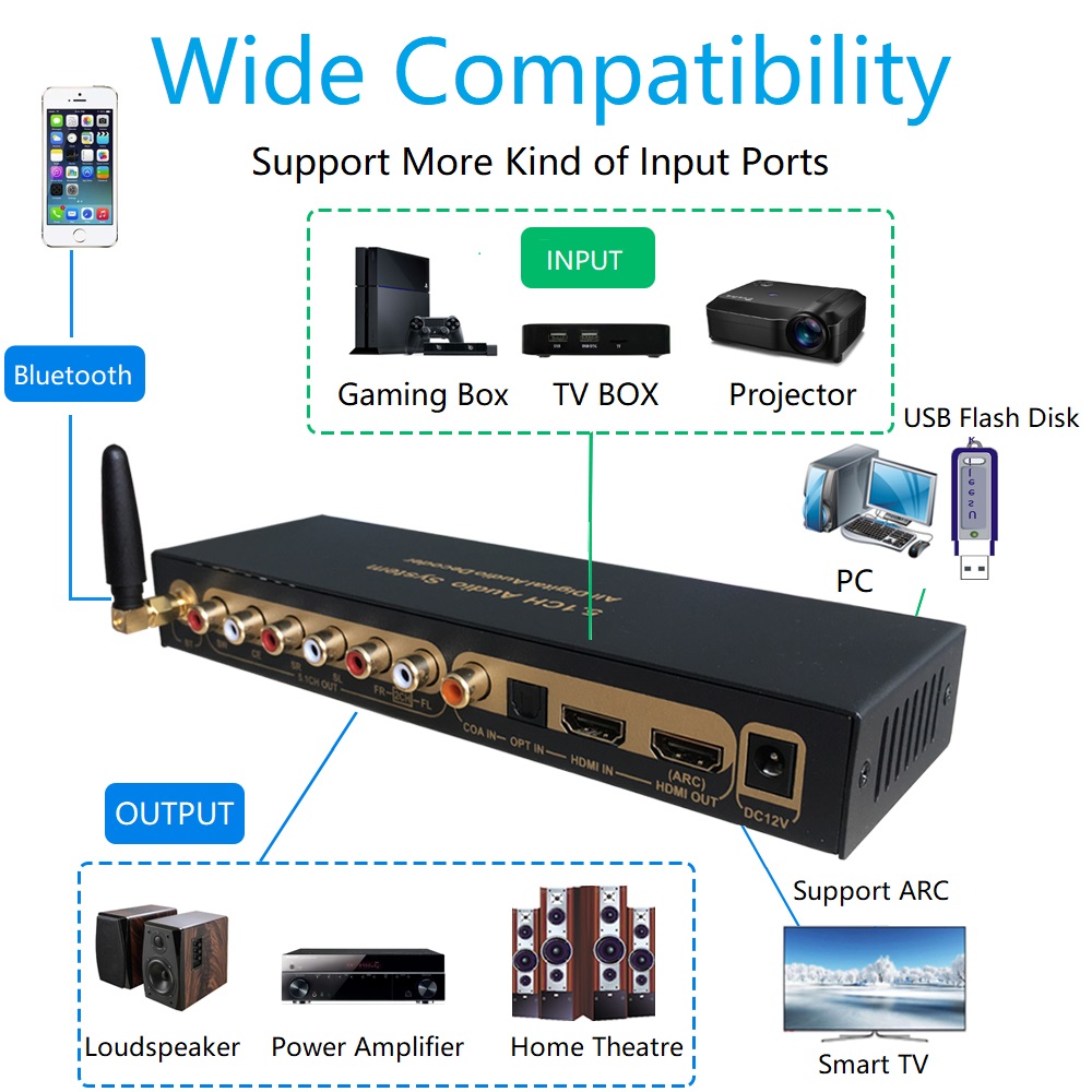 DTS Dolby Digital Audio 5.1 De - Surround Sound Decoder review and price