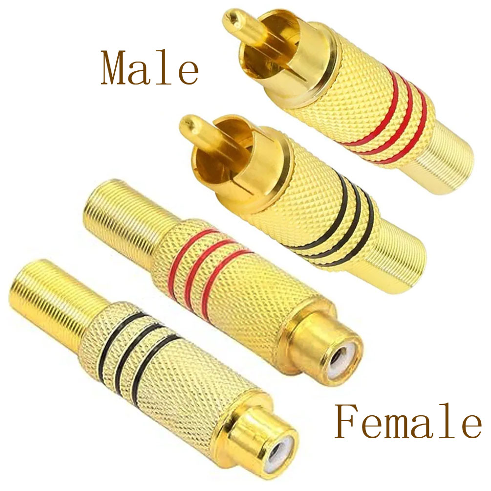 4PCS RCA Plug Gold Plated Sold - Home Cinema Hall review and price