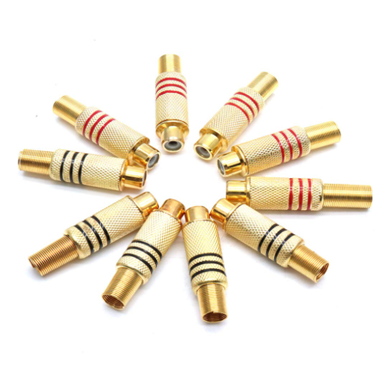 4PCS RCA Plug Gold Plated Sold - Home Cinema Hall review and price
