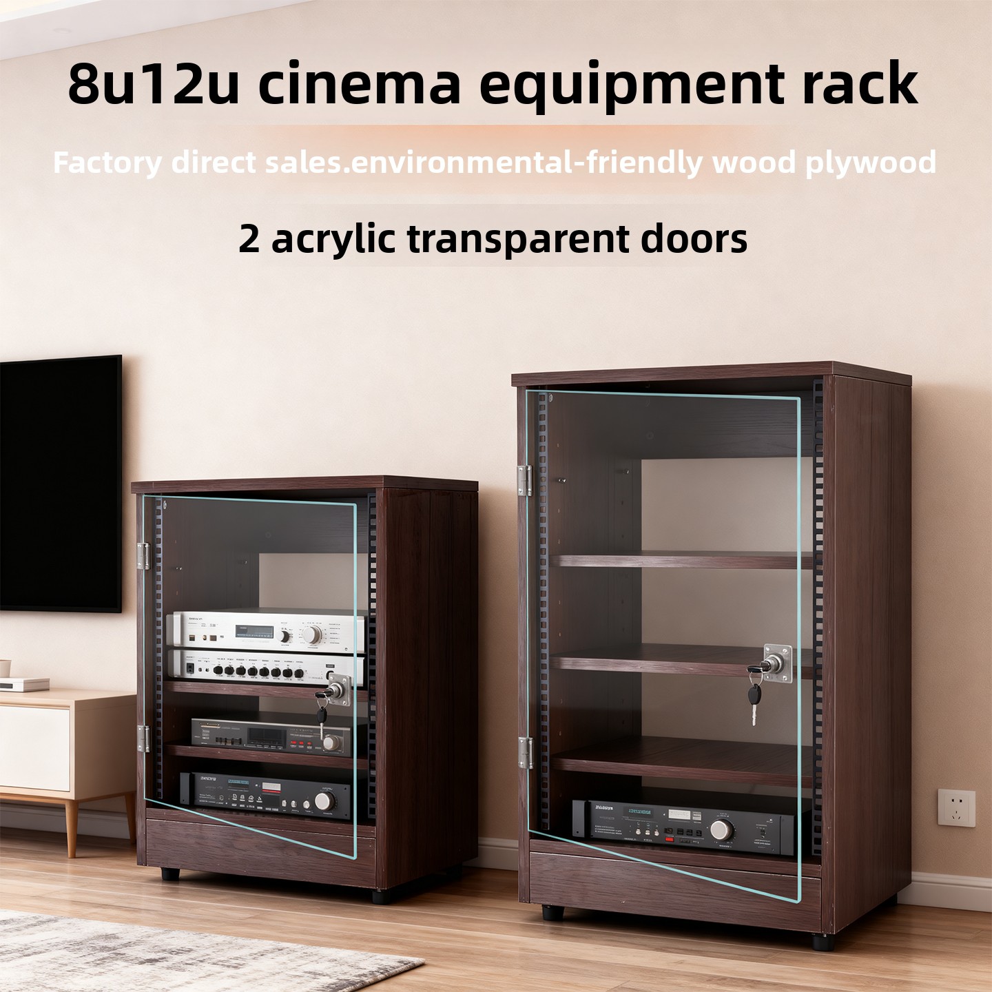 Front transparent door 8U - 16 - Home Cinema Outdoor review and price