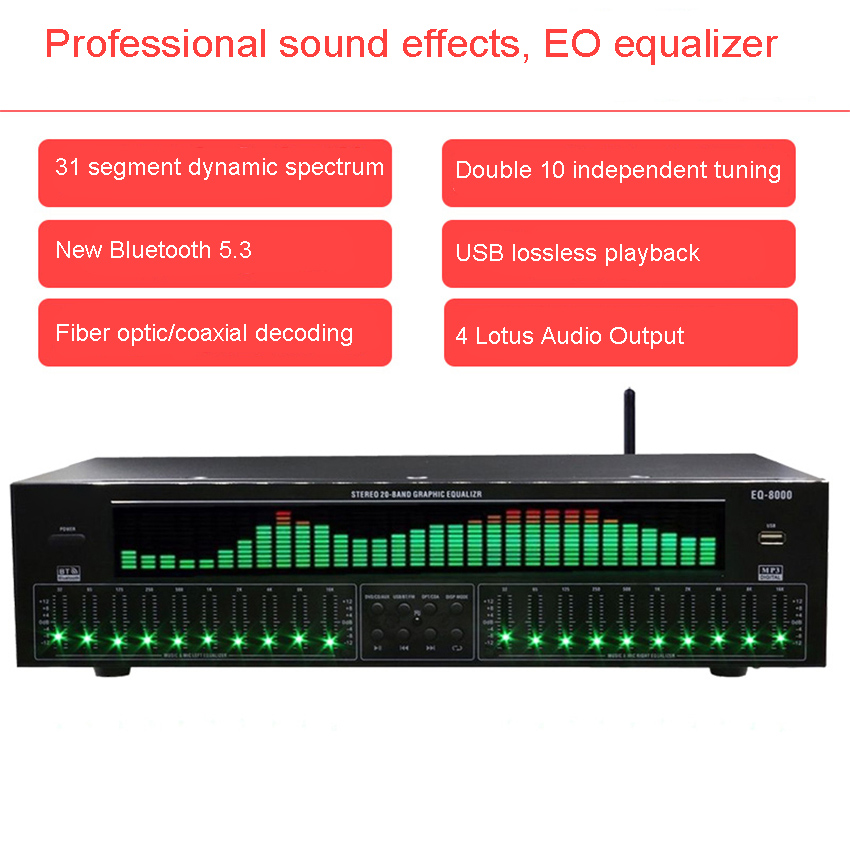 EQ8000 Equalizer Bluetooth 5.3 - Home Cinema Receiver review and price